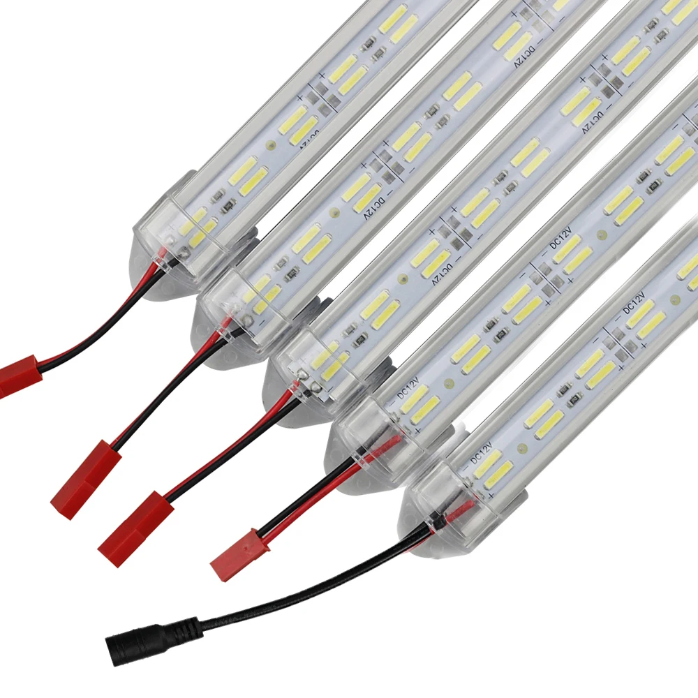 

50CM LED Bar Strip Lights Double Row DC12V 8520-60x2 Leds Aluminum Bright Under Cabinet Lights Counter Kitchen Desk Shelf Lamps