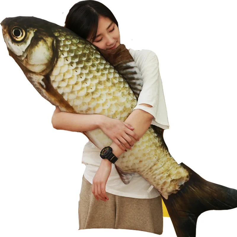 New Simulation Grass Carp Plush Pillow Doll Giant Cute Fish Toys for Girls and Boys Gift Deco 47inch 120cm DY50736