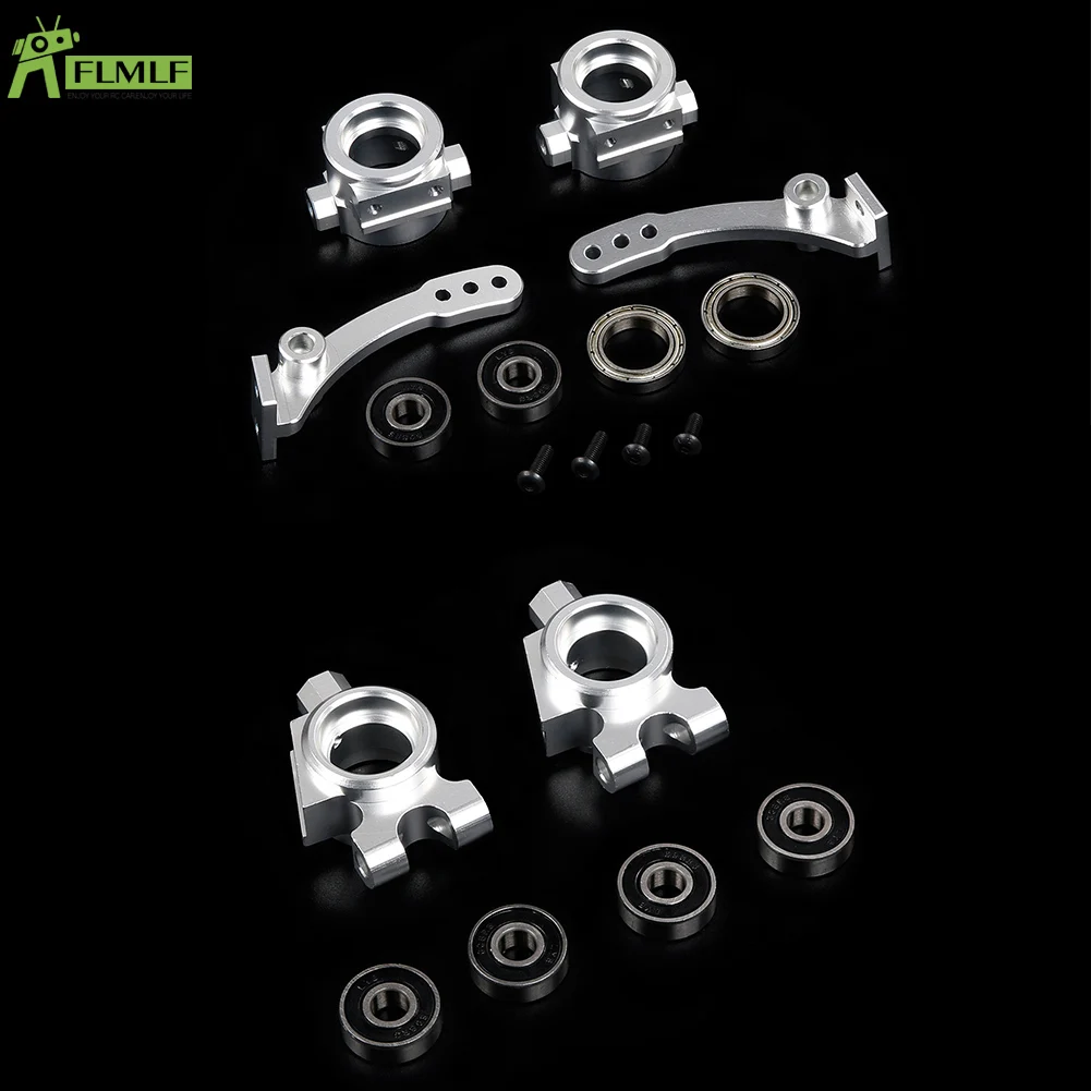 Alloy CNC Front and Rear Wheel Bearing Base Set Fit for 1/6 HPI FG Monster Hummer Truck ROFUN ROVAN Big Monster RC CAR Toy PARTS