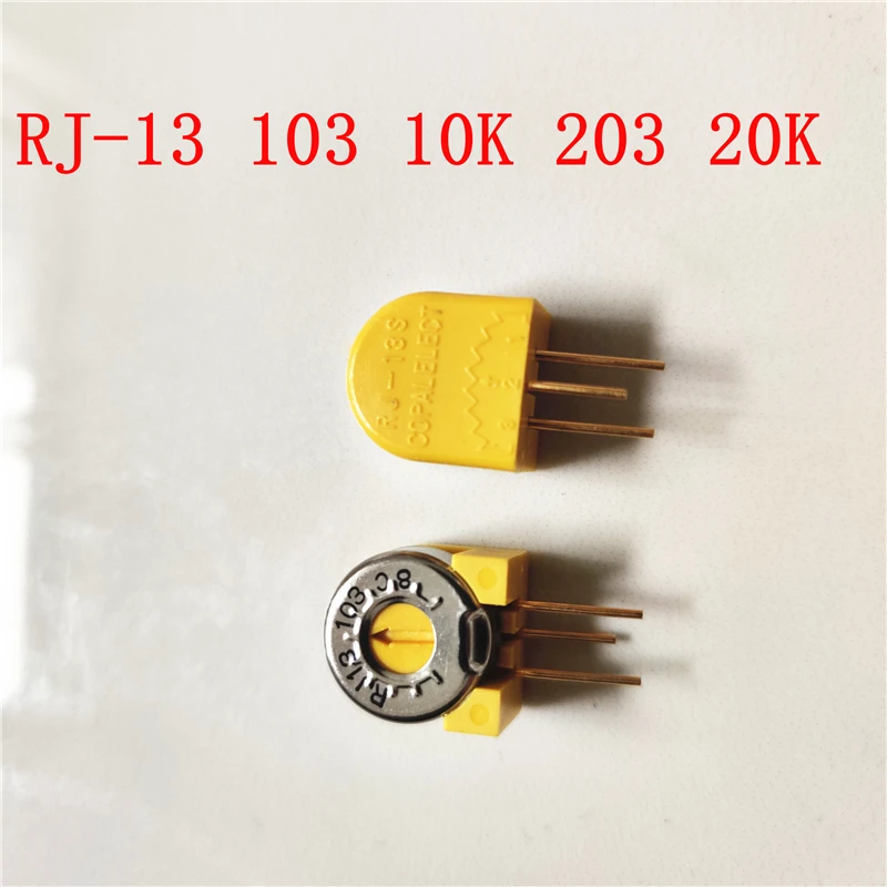 10pcs  High precision potentiometer trim resistor RJ-13S RJ-13 103 10K 203 20K switch