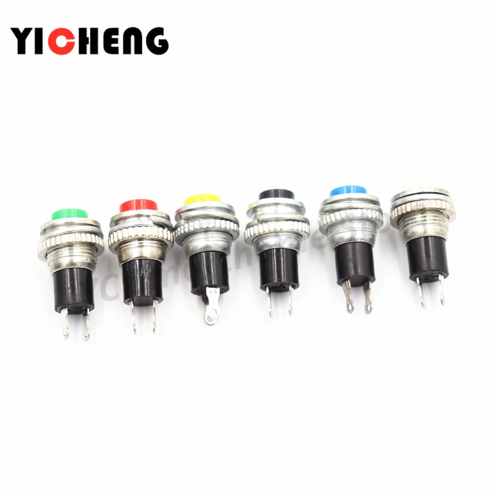 6Pcs 10MM small button DS-316 314 lock-free self-reset doorbell horn round power jog key switch