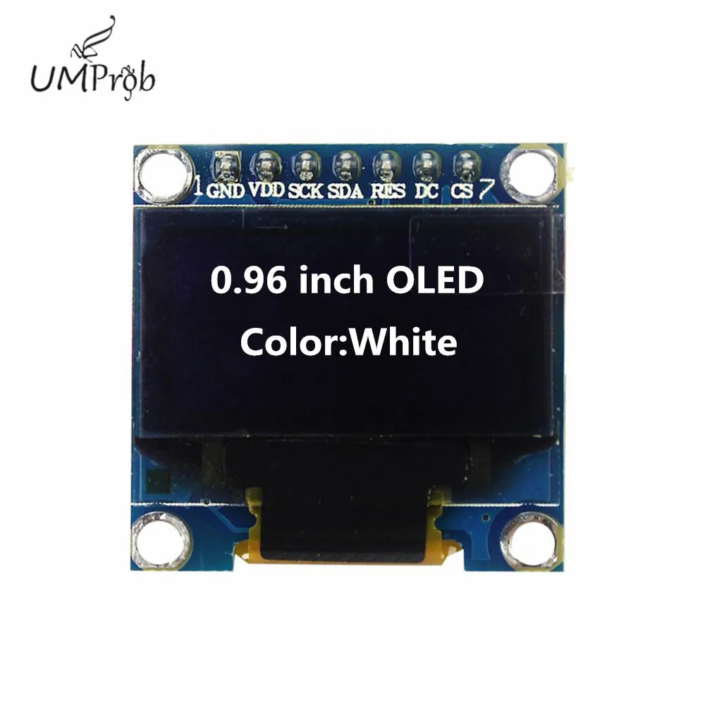 Módulo de exibição LCD OLED branco e azul para Arduino, DIY Driver IC, 0,91 polegadas, 128x32, IIC, I2C, SSD1306, 3.3V, 5V