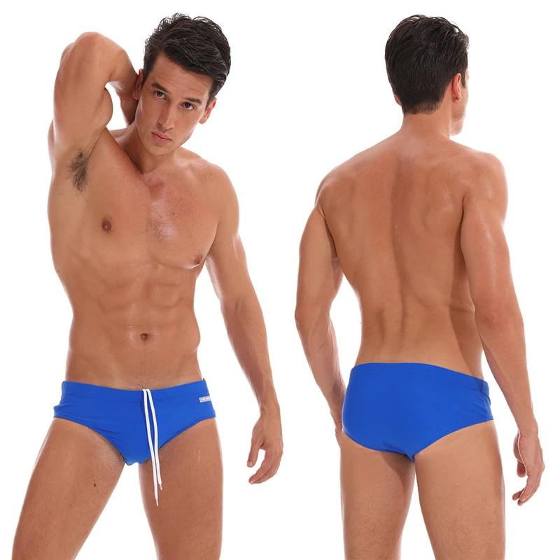 2024 Summer Datifer Quick Dry Swimming Briefs Men\'s Swimwear Low Sexy Swimsuit Boxers Male Fitness Beachwear