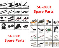 SG2801 SG-2801 P28 RC Car Spare Parts tire Gearbox Axle gear motor servo Drive shaft car shell receiver Dog bone light Shock etc