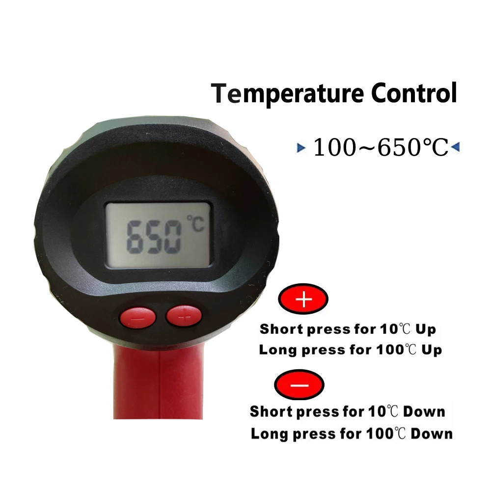 Hot Air Gun 2000W 220V EU Industrial Electric Thermoregulator Heat Guns LCD Display Soldering Heating core combination Tools