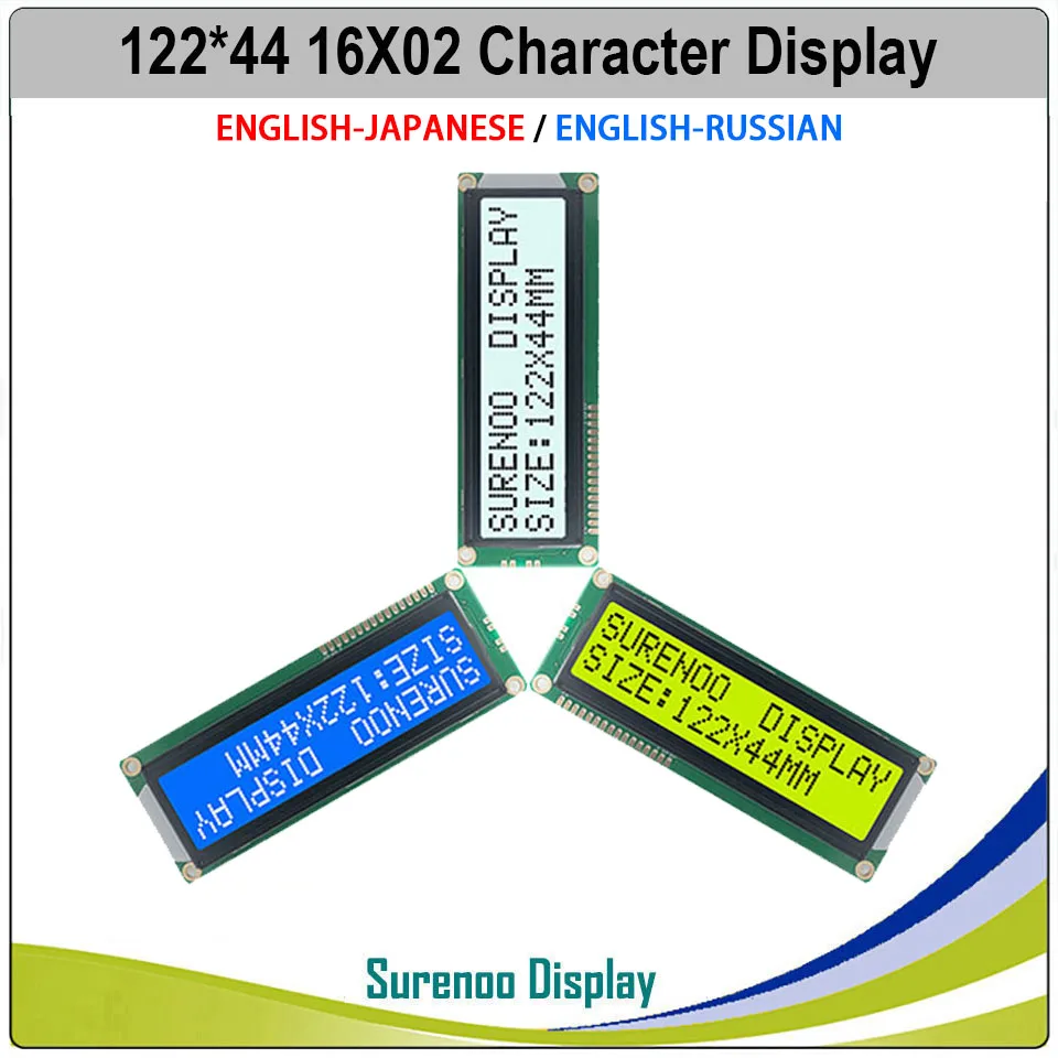 

Larger 162 16X2 1602 Russian Japanese English Character LCD Module Display Screen LCM USB2LCD LCD2USB LCD Smartie AIDA64