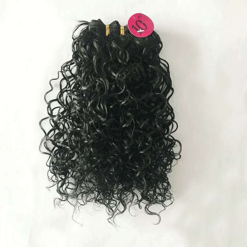 Adorabile Kinky Ricci Sintetici Capelli Intrecciati 4 Bundles/lotto Ad Alta Temperatura Resistente Al Calore In Fibra di Quattro Bebe Curl 4pcs