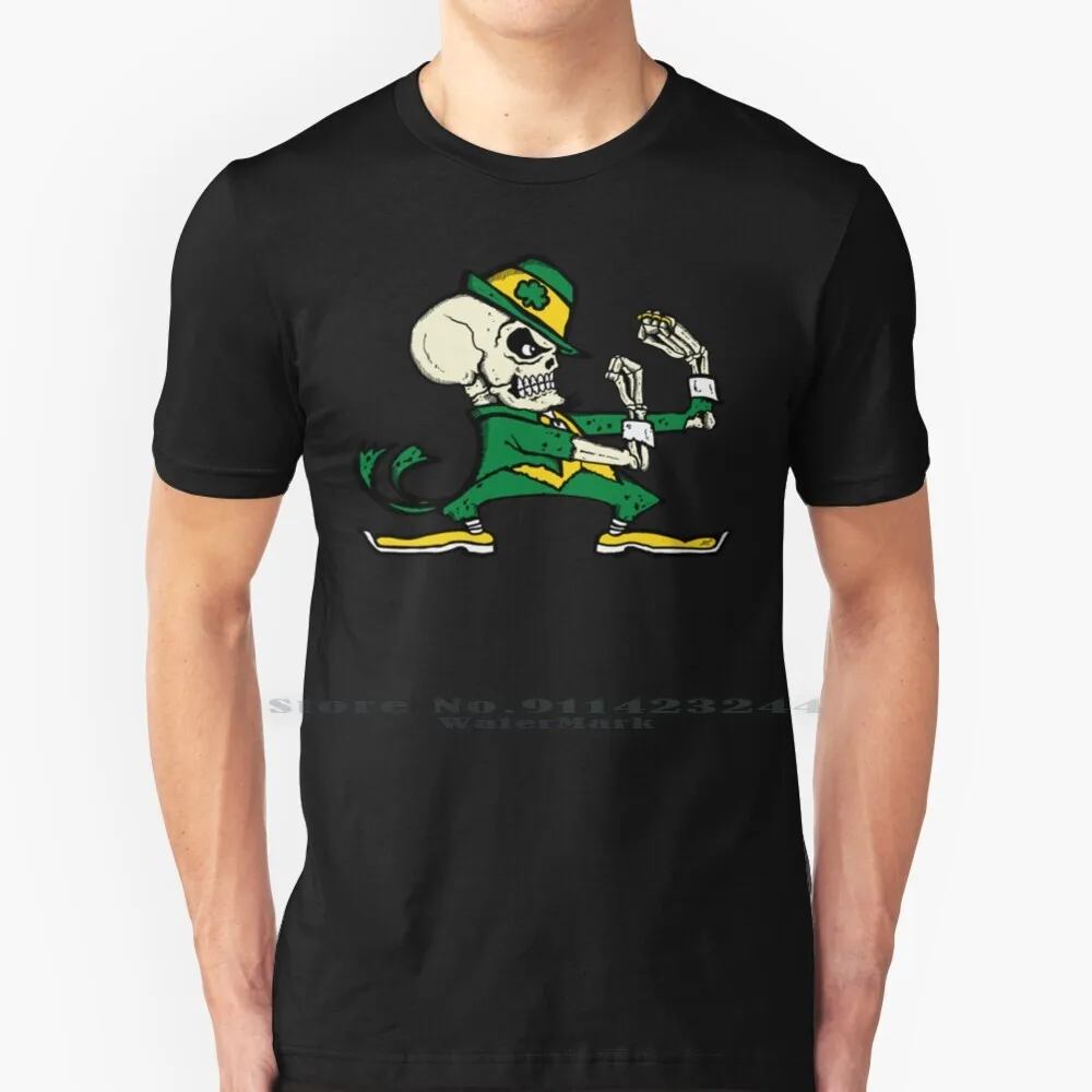 The Violent Irish T Shirt Cotton 6XL Irish Ireland Eire Emerald Isle Skeleton Zombie Brass Knuckles Fighting Leprechaun