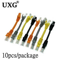 10 sztuk/partia Cat5e CAT6 nieuczciwych praktyk handlowych okrągły kabel kable Ethernet sieci drutu kabel RJ45 Patch przewód czarny kabel Lan 10cm 15cm 30cm 50cm 1m