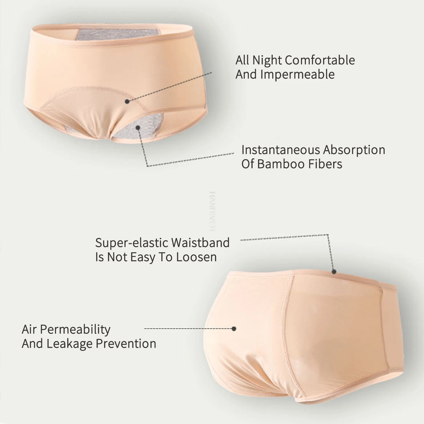 Feminine Hygiene Menstrual Period Panties Leak Proof Women Menstrual Panties Women Underwear Physiological Pants Female Briefs