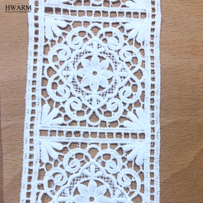 5yard 8cm lace fabric ribbon trim sewing DIY wedding decoration New high quality white water-soluble lace hot sale hollow laces