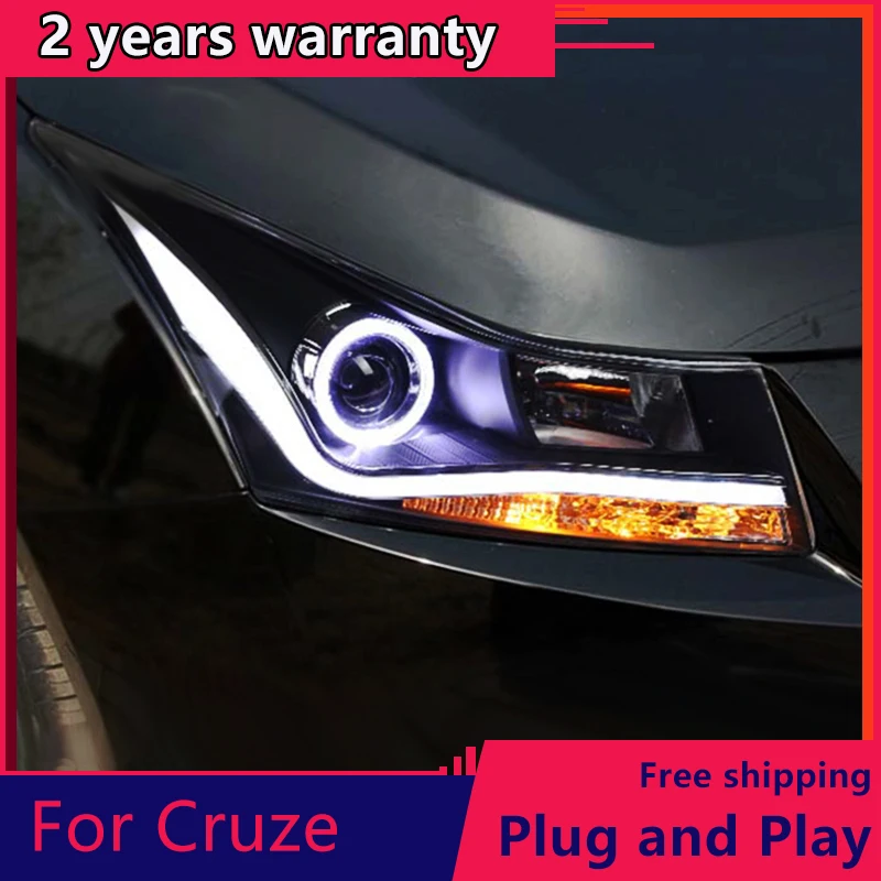 

KOWELL Car Styling For Chevrolet Cruze Headlights 2009-2014 LED Headlight DRL Q5 Bi Xenon Lens High Low Beam Parking