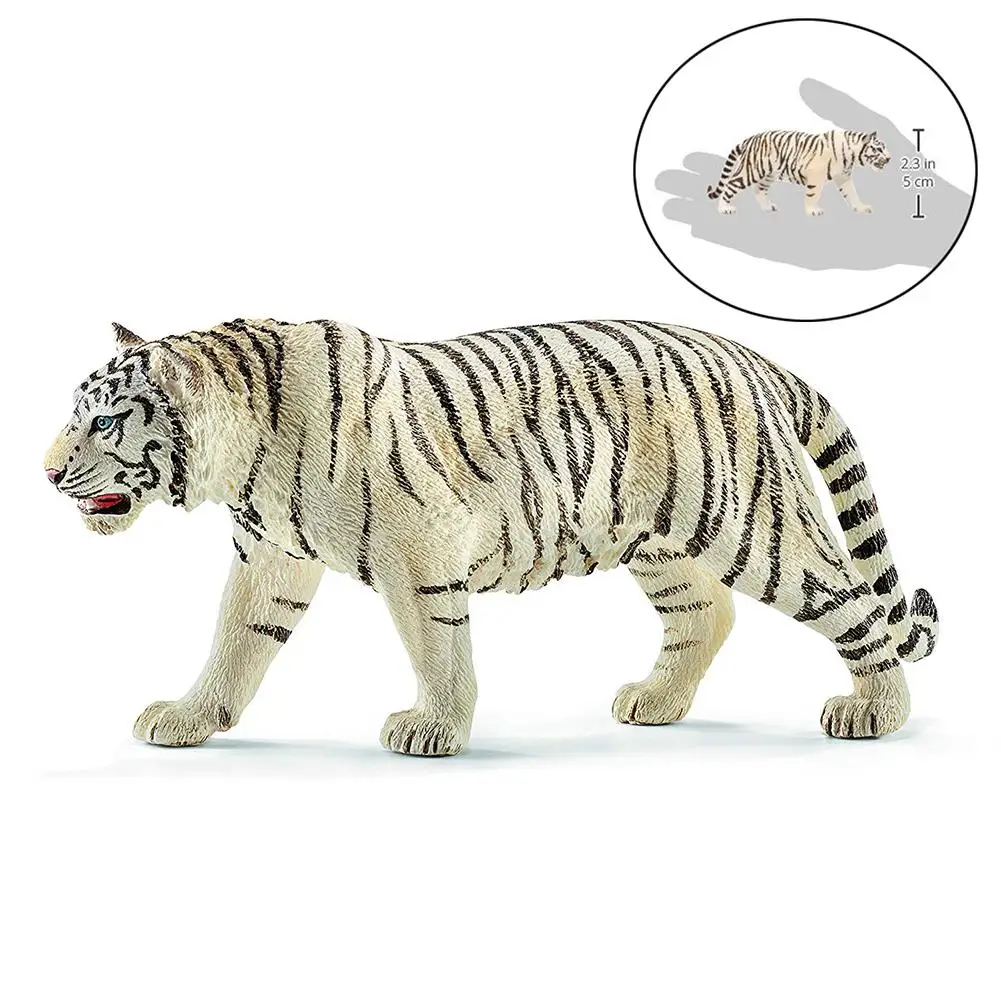 6.2inch White Tiger PVC Figures 14731 Wild Life Animal Educational Creature For Home Decoration