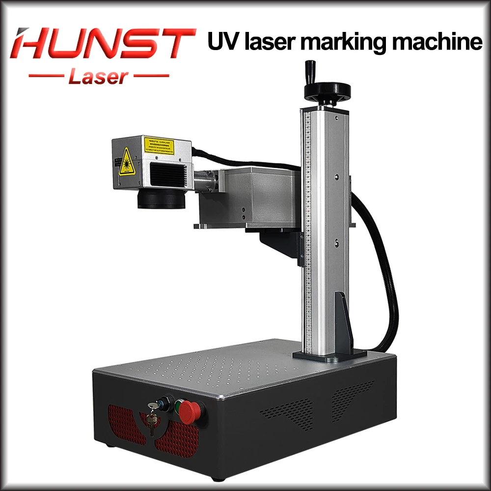 Hunst Mini Portable 3W 5W UV Laser Marking Machine is Suitable For Plastic,PVC,Glass,Jade,Leather,Bottle,Mobile Shell Engraving.