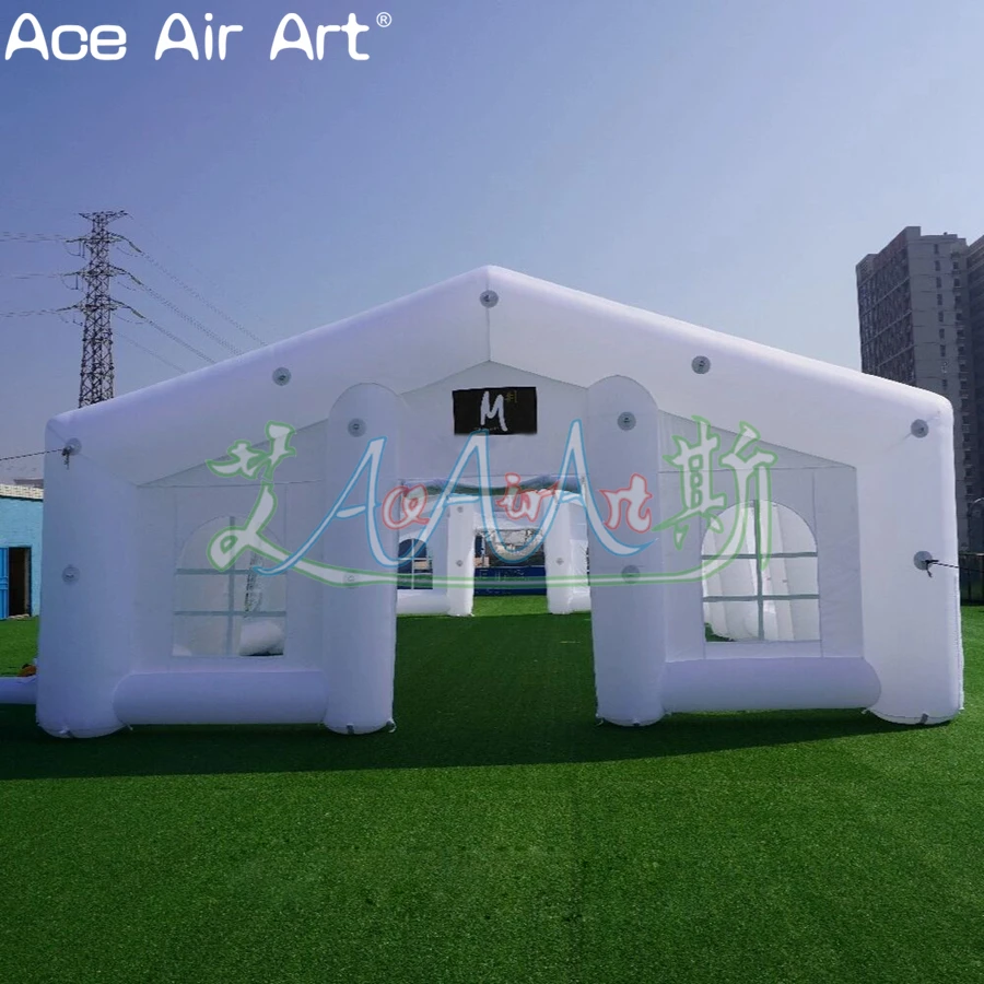 Costomized Large-scale White Tent Inflatable Wedding Tent With Air Blower For Outdoor Activities/Sports Made By Ace Air Art