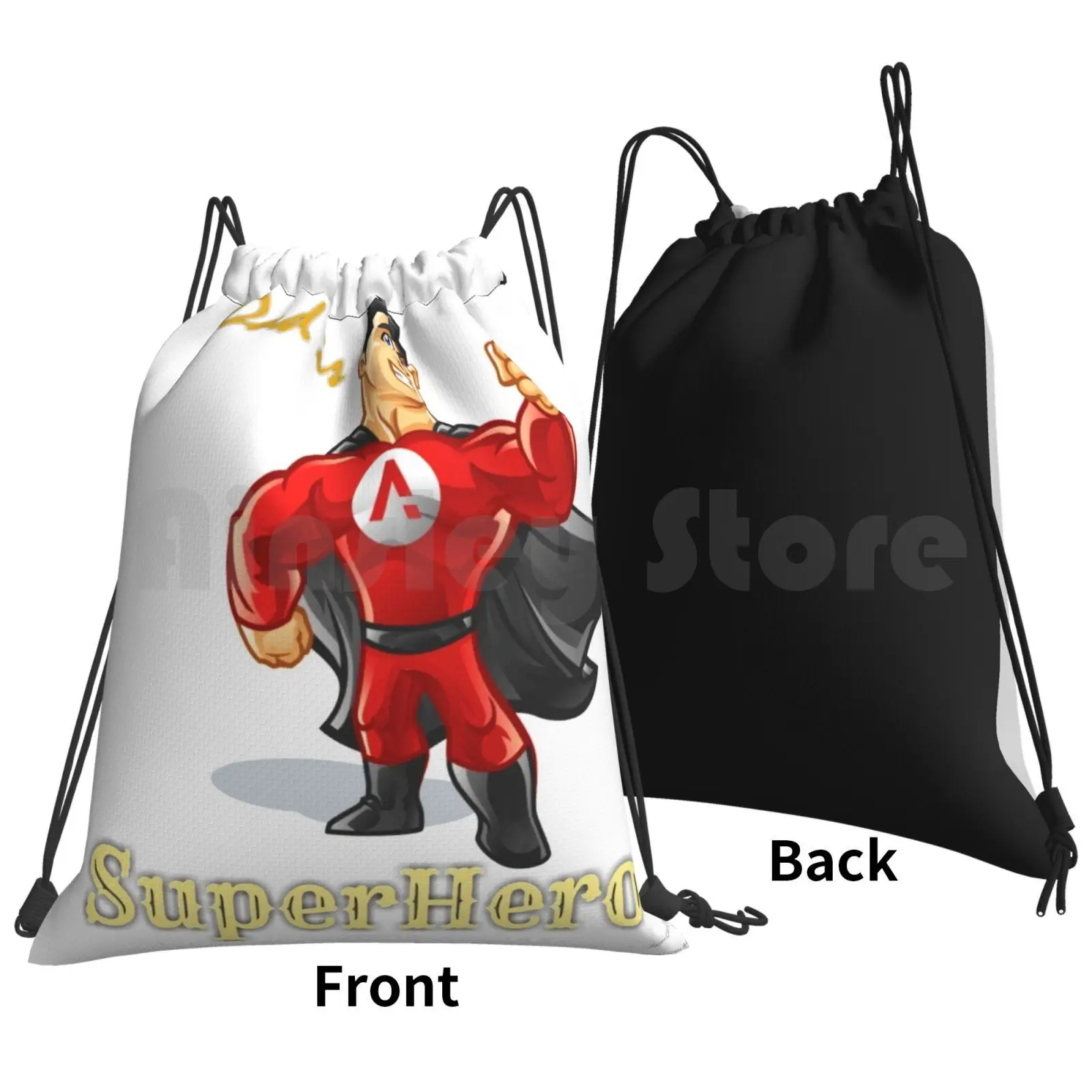 Superhero , Dad , Superdad , Backpack Drawstring Bags Gym Bag Waterproof Dad Father Superhero Fathers Day Super Dad Super