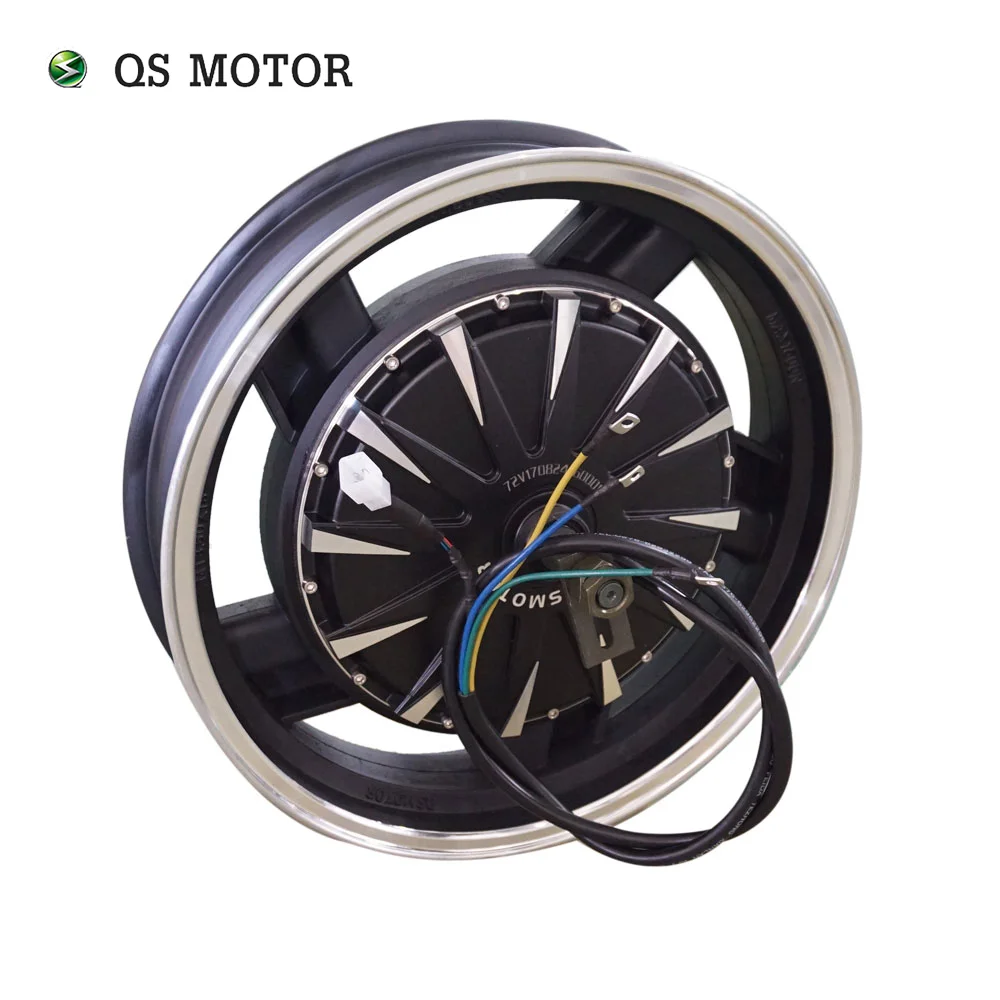 QS 16inch 1.5kW V1.12 version 30H 72V60KPH In-Wheel Hub Motor for Electric Motorcycle