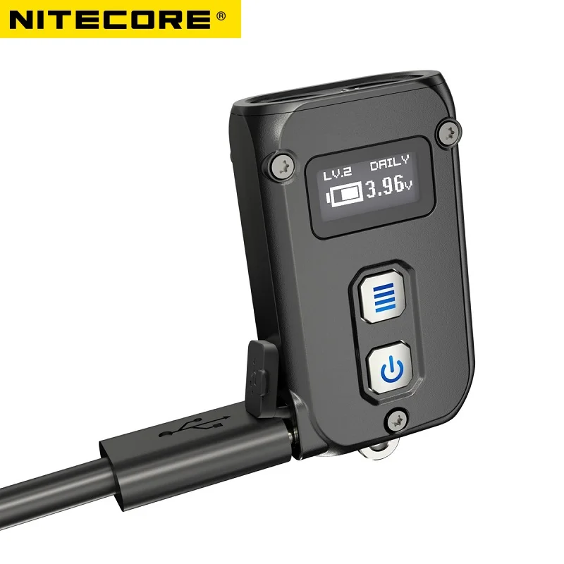 NITECORE TINI2 500 Lumens OLED Smart Dual-Core Key Light, APC Sleep Technology, Long Standby, Using USB Type-C Charging