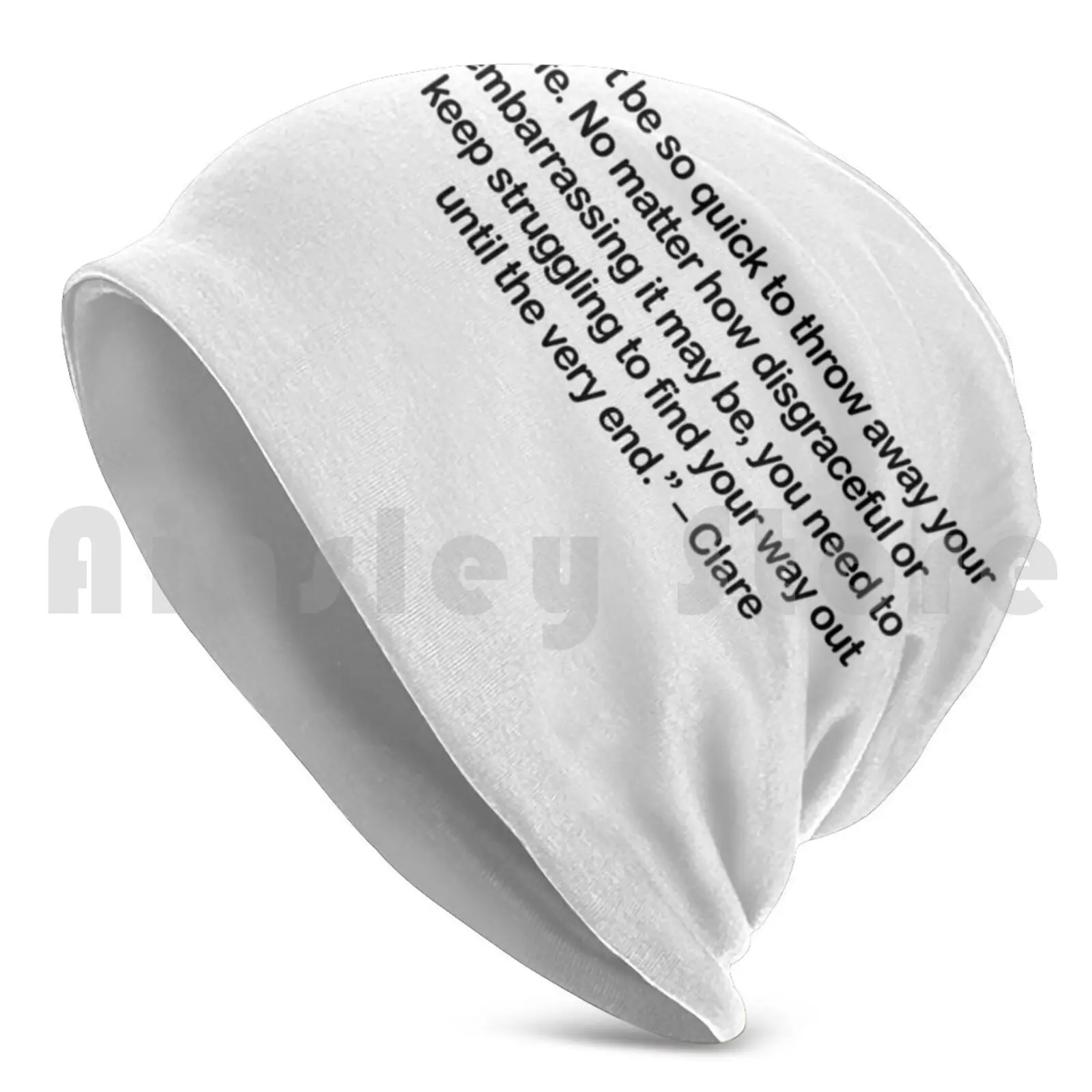 Clare-Quote Beanies Knit Hat Hip Hop Clare Claymore Clare Quote Claymore Quote Anime Quote Manga Quote