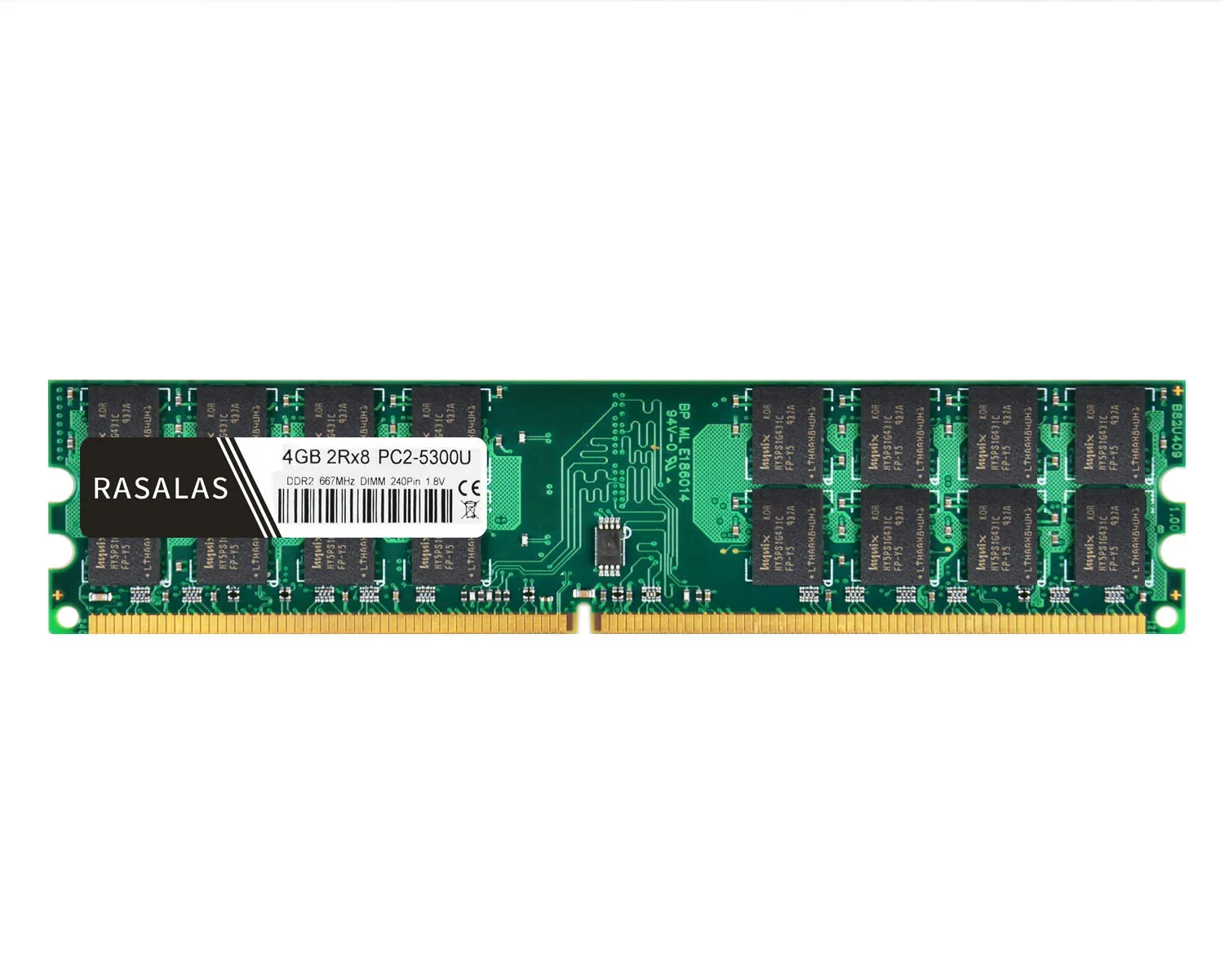 Rasalas 4 Go 2Rx8 DDR2 667Mhz 800Mhz PC2-5300U PC2-6400U DIMM 1,8 V Ordinateur De Bureau RAM KampPin Mémoire Uniquement Pour AMD CPU