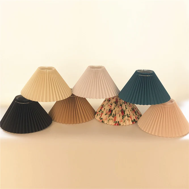 High-grade Pleated style Table lamp chandelier LampShades Fabrics Decorative Floor Lamp Shade Bedroom Lamp Cover E27 lampshade