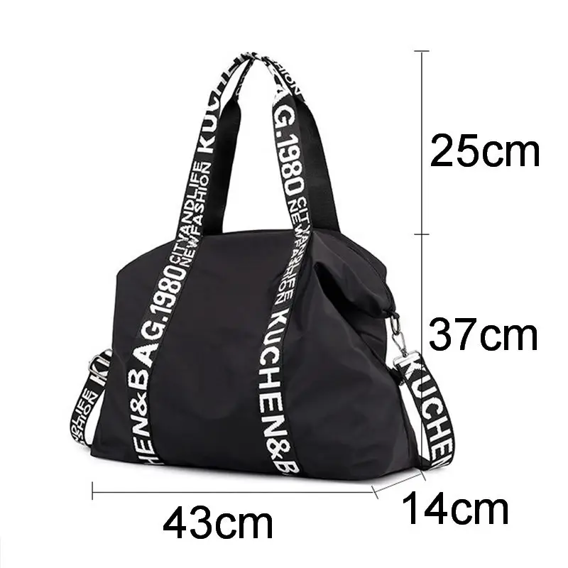 Large Nylon Casual Bag Outdoor Women Sports Travel Totes Handbags Ladies Luggage Shoulder Gym Bags For Shopping Girl Mochila