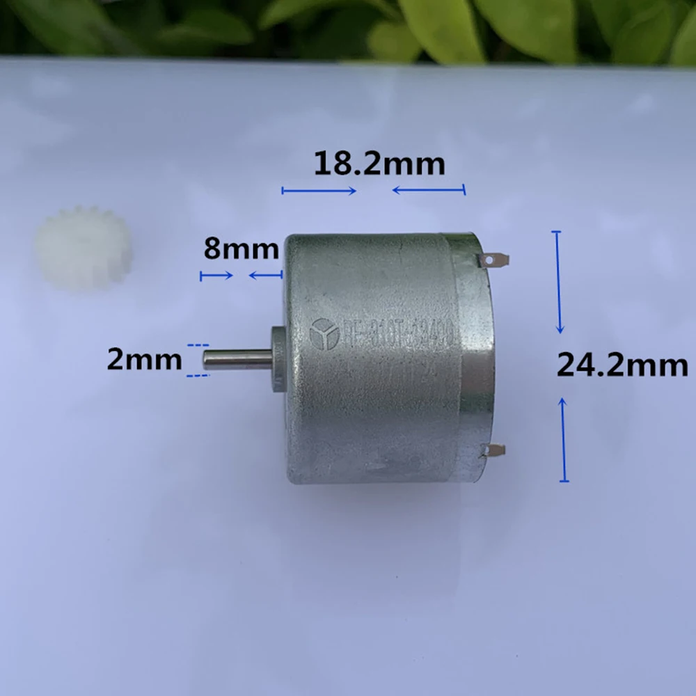 Small 310 Motor Solar DC 3V-7.4V 5V 7500RPM Precious Metal Brush Mute Solar Power Motor Mini 24mm Round 310 Motor  Toy Model