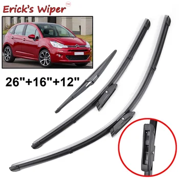 Erick's limpiaparabrisas juego de limpiaparabrisas delantero y trasero para Citroen C3 MK2 Hatchback 2009 - 2016 parabrisas ventana 26 