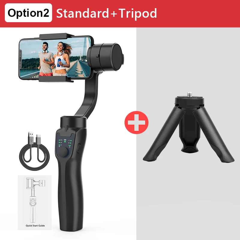 New F8 Handheld 3-Axis Gimbal Phone Holder Anti Shake Video Record Stabilizer for Xiaomi iPhone Cellphone Smartphone