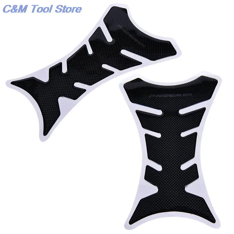 1Pcs Universele Fishbone Carbon Fiber Tank Pad Tankpad Protector Sticker Motorfiets