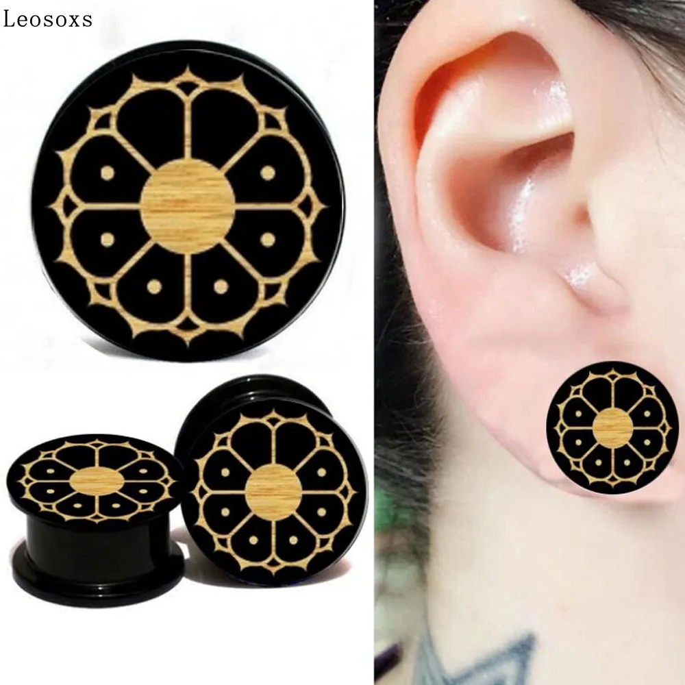 Leosoxs 2pc 5-20mm Búzakalász Hajóköbözés plugs Ágcsernyő akril csavaros illeszkedő Húsétel Alagút Fül Hord Búzakalász dugasz Nyilalló ékszer