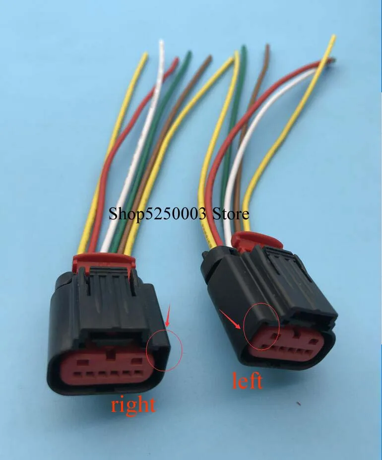6pin auto waterproof Air Flowmeter Plug Accelerator Pedal Position Sensor Throttle Pedal Connector Right slot on the left slot 1