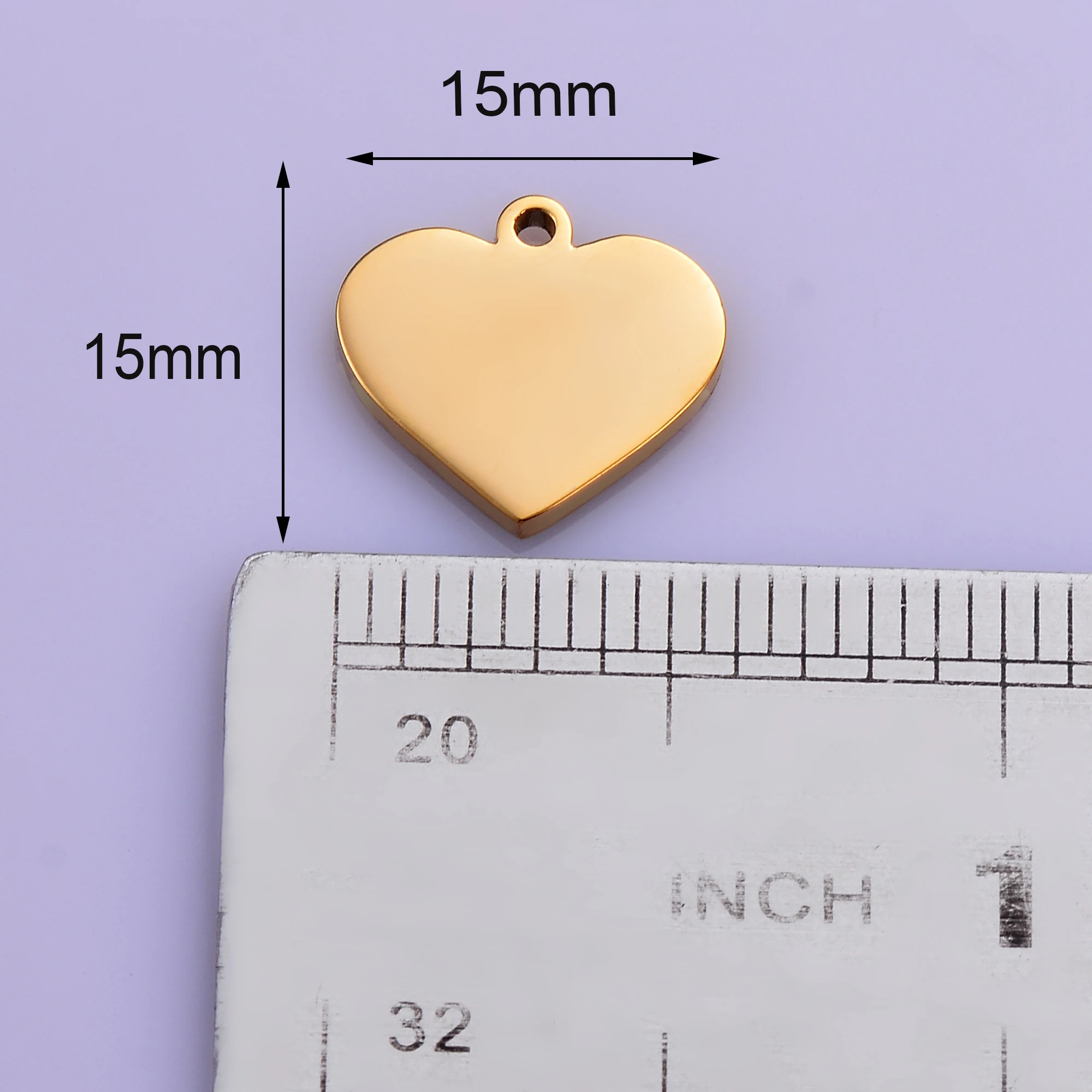 10 sztuk hurtownie 15x15mm serce Charms 3 kolory ze stali nierdzewnej puste ID nieśmiertelniki wisiorek komponenty do biżuterii, Dropshipping — zdjęcie 6