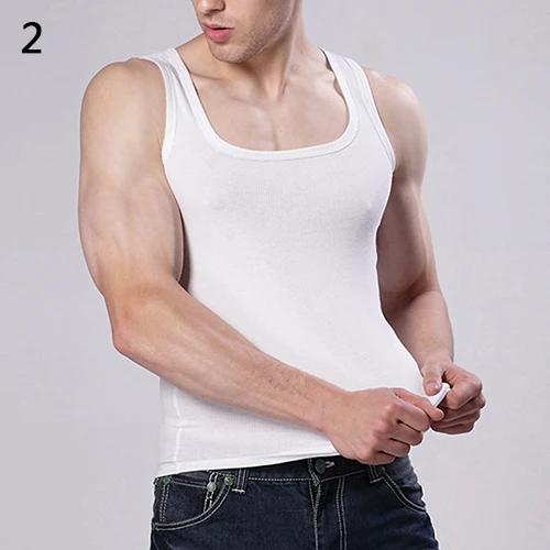 Male Sport Vest Muscle Slims Sleeveless Square Neck Shirt Tank Top Gym Exercise Top Fitness Workout Men Regata Masculina майка