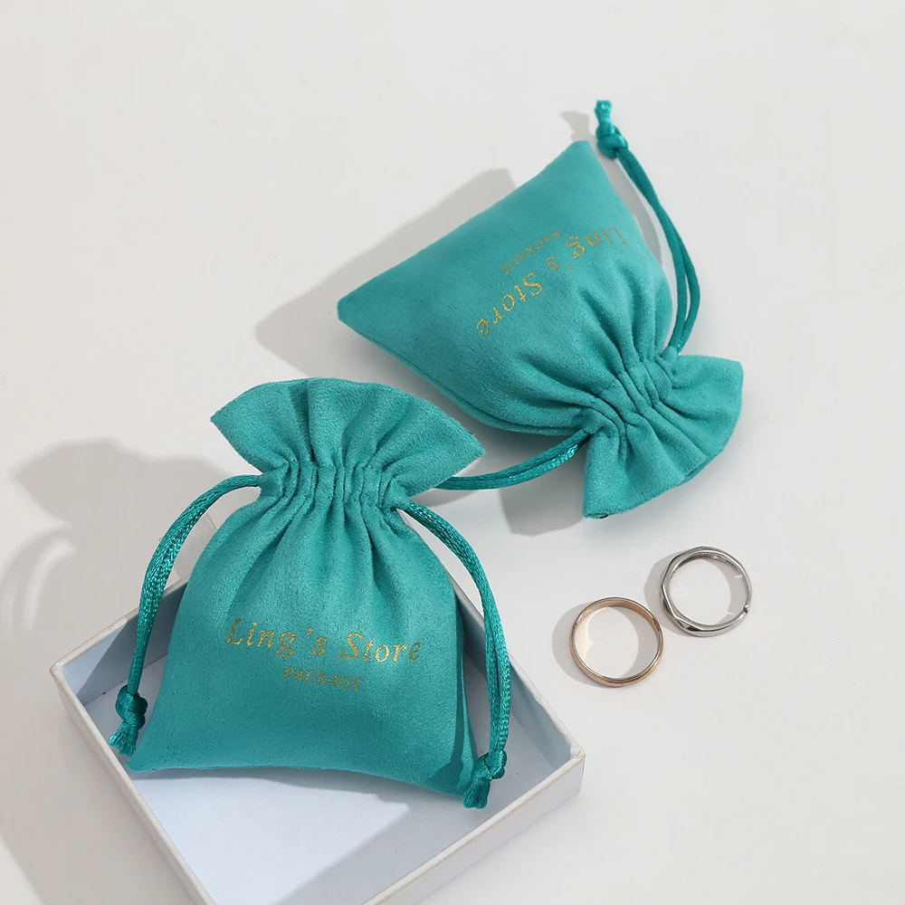 Imagem -06 - Personalizado Imprimir Logo Jóias Gift Pouches Velvet Drawstring Bolsa Flanela Maquiagem Decoração do Casamento Embalagem Fungus Estilo 100