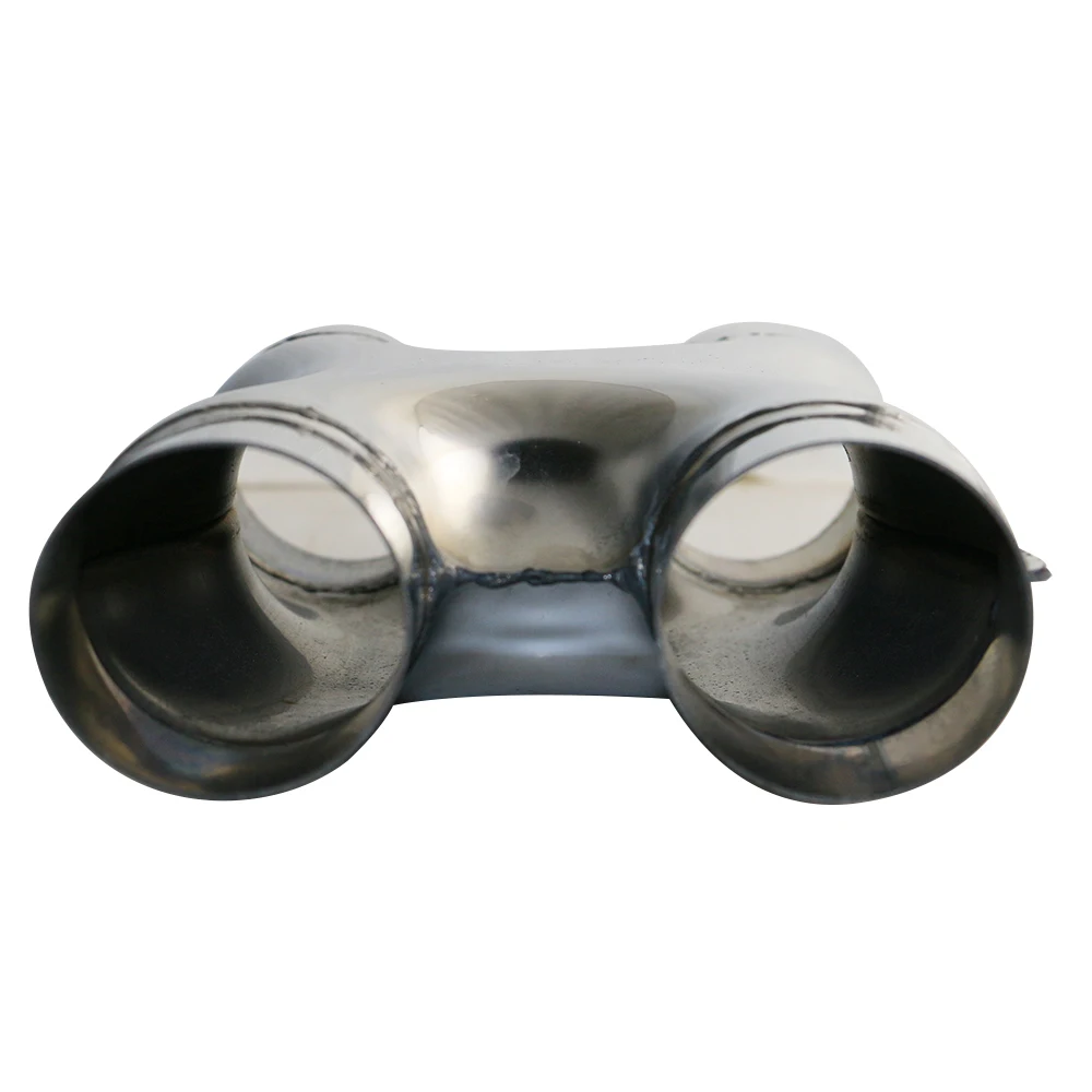 JZZ 63mm/76mm inlet Universal Stainless Steel Silencer Loud modified exhaust X-pipe Adapter Connector Tube