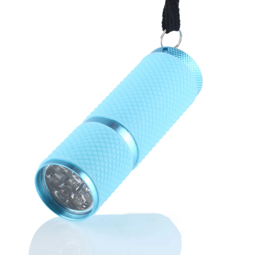 Linterna LED de aleación de aluminio, luz blanca, resistente al agua, para senderismo, Camping y exteriores, 9 LED