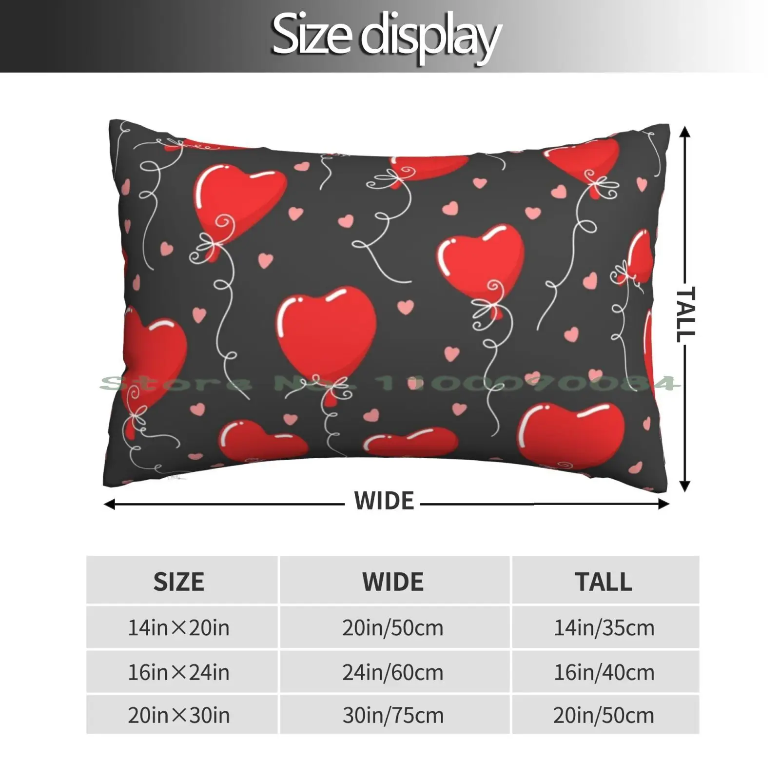 Valentines Day Balloons Pillow Case 20x30 50*75 Sofa Bedroom Khabib Vs Poirier Khabib Weigh In Khabib Abu Dhabi Abu Dhabi