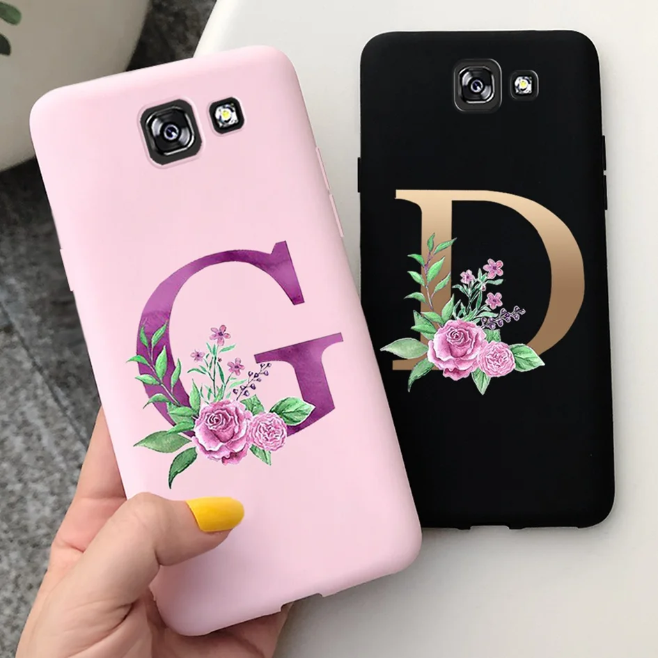 For Samsung Galaxy J4 Plus 2018 Case Cute Letters Alphabet Custom Name Phone Cases For Samsung J4 J4+ J 4 J4Plus 2018 Soft Cover