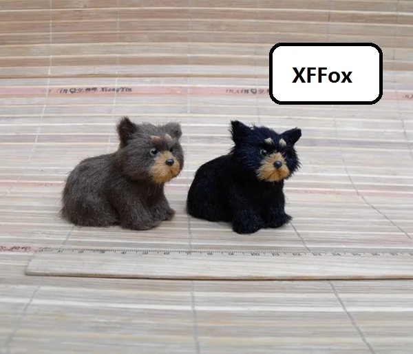 a pair Mini Simulation Bear Models Polyethylene & Furs Real-life bear home decoration 8x6cm XF2178