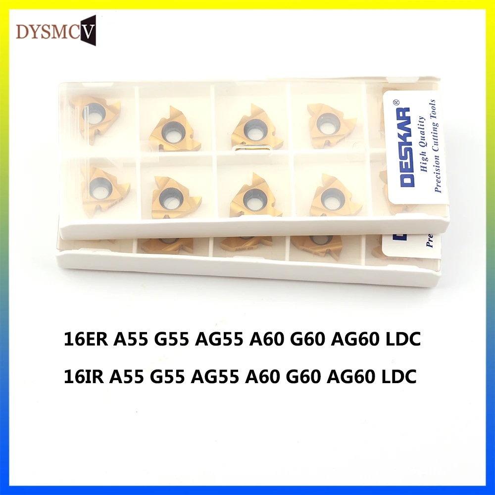 Deskar100 % original 16ir 16er ag60 ag55 ldc carboneto de inserção fio de gerencio inserção de corte revestimento cnc ferramenta de gerencio,