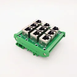 RJ45 8P8C Jack 9-Way Buss Breakout Board,Terminal Block, Connector.