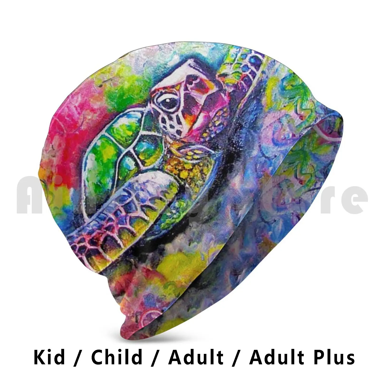 It's Colorful , Dude Beanies Knit Hat Hip Hop Sea Bubbles Ocean Ocean Life Sea Creatures Ocean Animals Shells