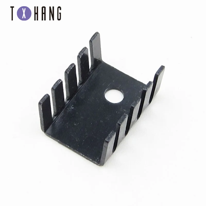 10 Pcs 21x15x11mm Alluminio Nero Dissipatore di Calore per TO-220 Transistor Mosfet