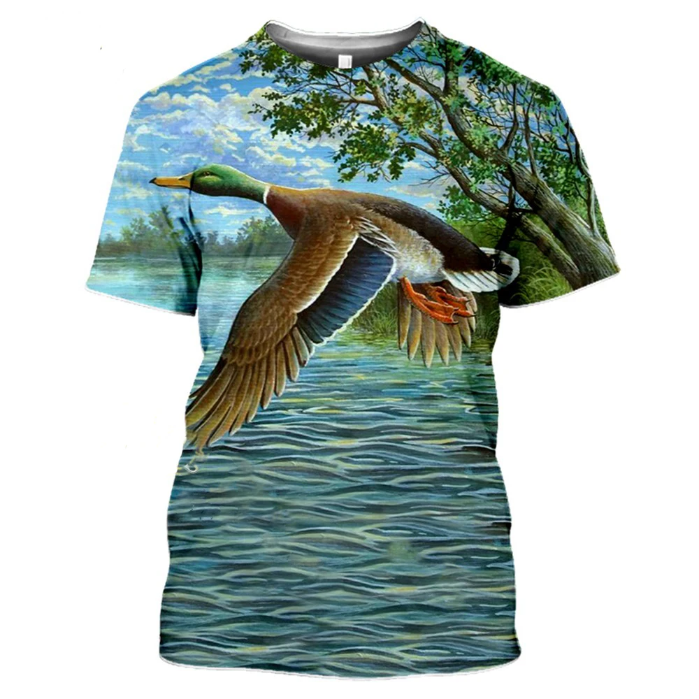 3D Print Harajuku T-Shirt Summer Animal Hunting Partridge Bird Fashion Casual Men\'s tshirt Chukar Short sleeve Streetwear Unise