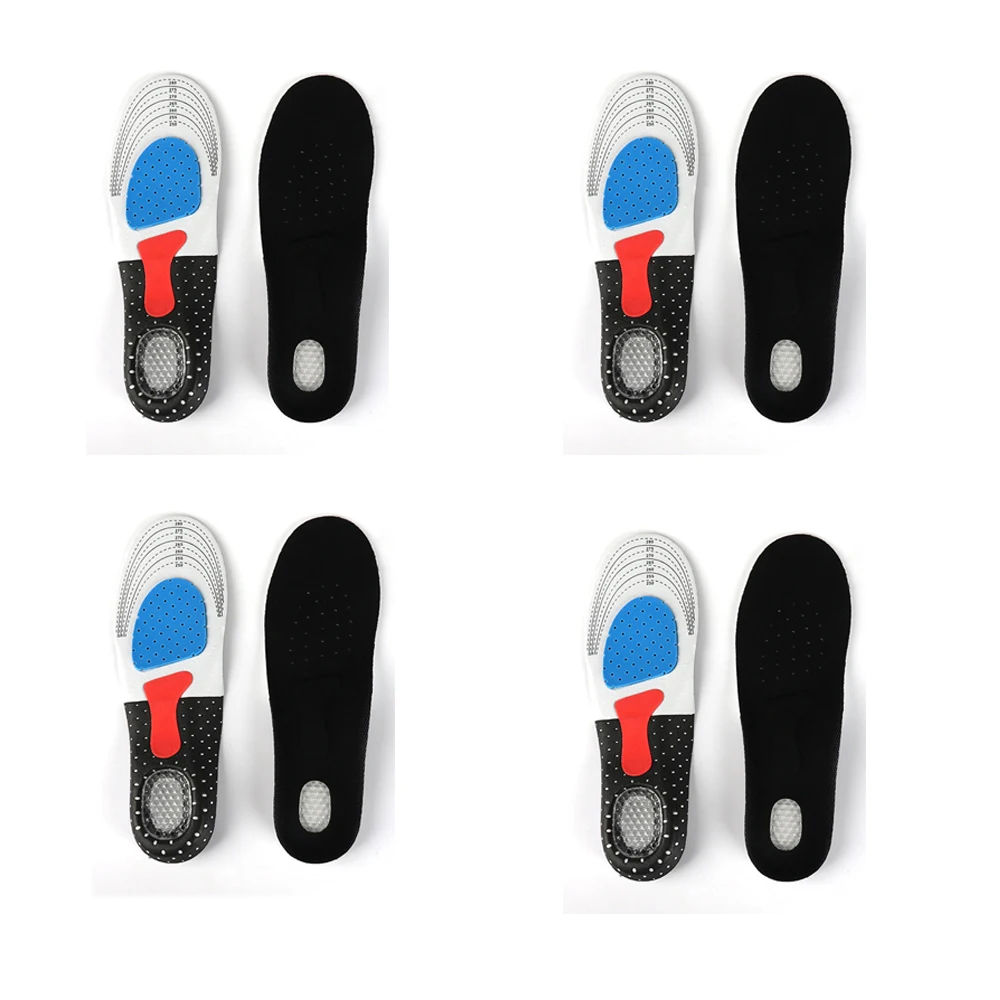 

2 Pairs Unisex Gel Orthotic Sport Running Insoles Insert Shoe Pad Arch Support Heel Cushion Free Size Sports Insole Pad