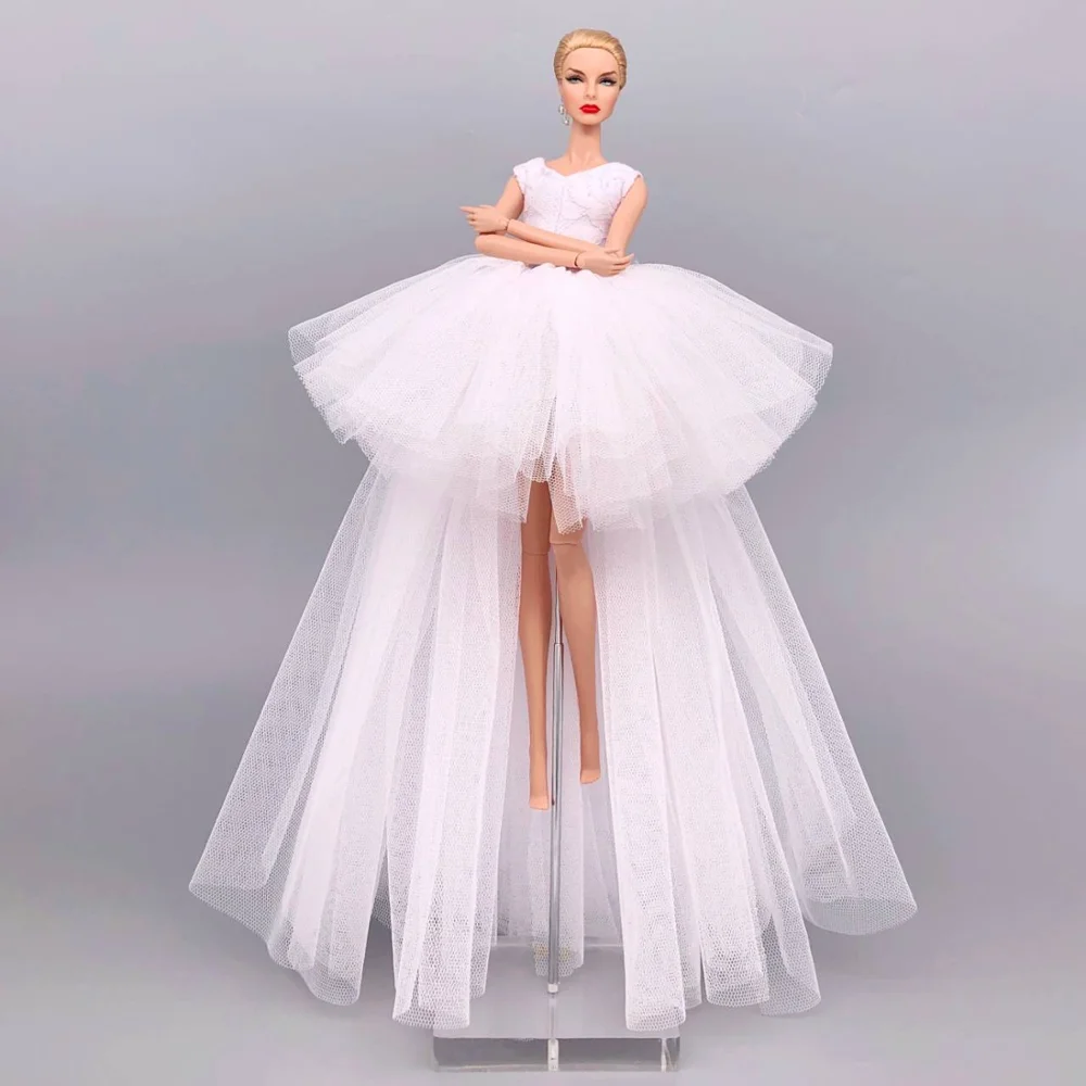fashion for barbie elegant lady wedding dress for 30cm doll clothes princesa for bjd 1/6 dress long dress accessories