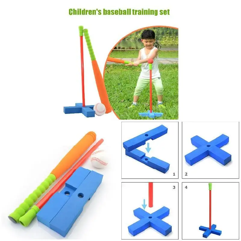 Children's Soft Rubber Baseball Training Set, Safe for Parent-child Interaction Student, Outdoor Training