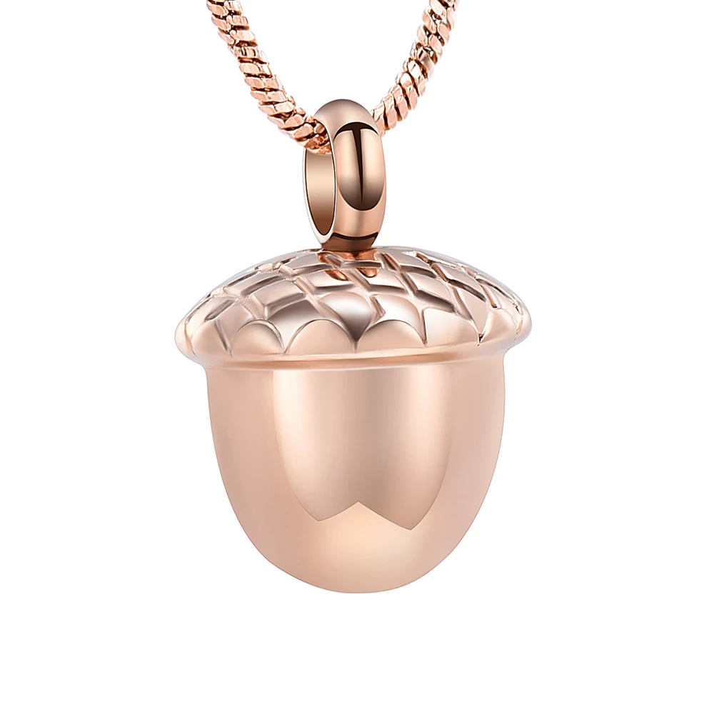 Cremation Jewelry Urn Necklace for Ashes Pendant Stainless Steel Acorn Urn Locket Ashes Keepsake Memorial Jewelry