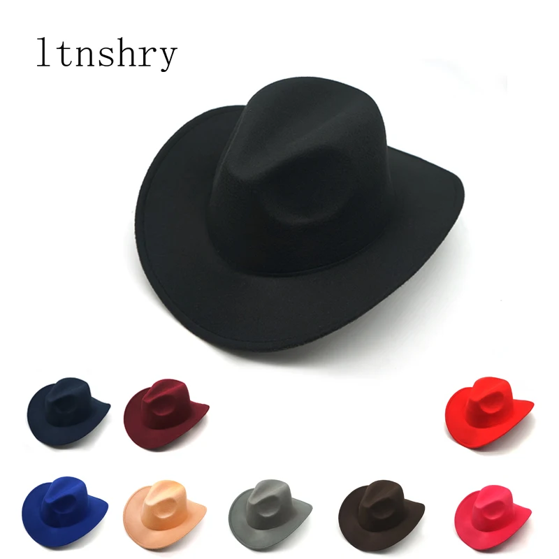 

Winter Autumn 2020 Imitation Woolen Women Men Ladies Big side Fedoras Top Hat Jazz Caps European American Round Caps Bowler Hats